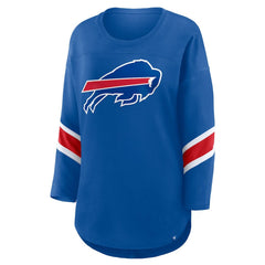 Buffalo Bills Women's Plus Size Redzone 3/4-Sleeve Scoop Neck T-Shirt Royal - Fanatics