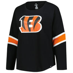 Cincinnati Bengals Women's Plus Size Redzone 3/4-Sleeve Scoop Neck T-Shirt Black - Fanatics