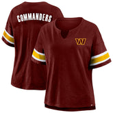 Washington Commanders Women's Plus Size Redzone Notch Neck T-Shirt Burgundy - Fanatics