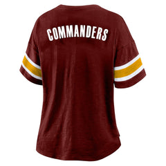 Washington Commanders Women's Plus Size Redzone Notch Neck T-Shirt Burgundy - Fanatics