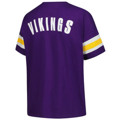 Minnesota Vikings Women's Plus Size Redzone Notch Neck T-Shirt Purple - Fanatics