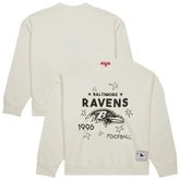 Baltimore Ravens Women's Plus Size Shooting Star Sweatshirt Cream - Mitchell & Ness