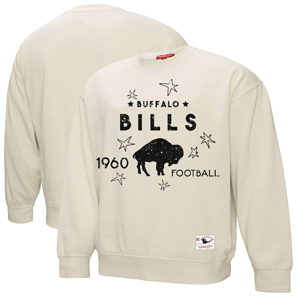 Buffalo Bills Women's Plus Size Shooting Star Sweatshirt Cream - Mitchell & Ness