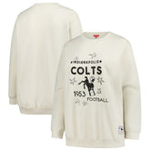 Indianapolis Colts Women's Plus Size Shooting Star Sweatshirt Cream - Mitchell & Ness