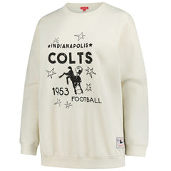 Indianapolis Colts Women's Plus Size Shooting Star Sweatshirt Cream - Mitchell & Ness