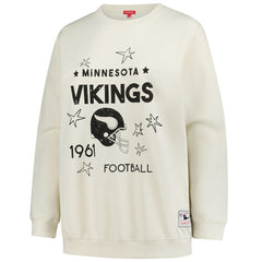 Minnesota Vikings Women's Plus Size Shooting Star Sweatshirt Cream - Mitchell & Ness