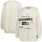 Seattle Seahawks Women's Plus Size Shooting Star Sweatshirt Cream - Mitchell & Ness