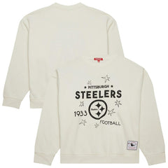 Pittsburgh Steelers Women's Plus Size Shooting Star Sweatshirt Cream - Mitchell & Ness