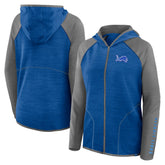 Detroit Lions Women's Plus Size End Around Pass Full-Zip Hoodie Blue - Fanatics