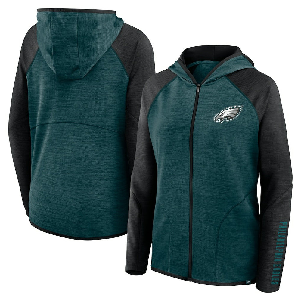 Philadelphia Eagles Women's Plus Size End Around Pass Full-Zip Hoodie Midnight Green - Fanatics