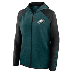 Philadelphia Eagles Women's Plus Size End Around Pass Full-Zip Hoodie Midnight Green - Fanatics