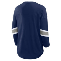 Dallas Cowboys Women's Plus Size Redzone 3/4-Sleeve Scoop Neck T-Shirt Navy - Fanatics
