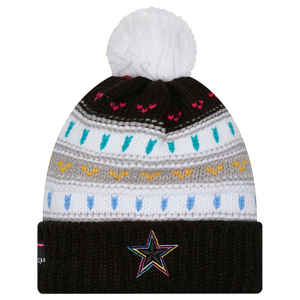Dallas Cowboys New Era Women's 2025 NFL Crucial Catch Cuffed Knit Hat with Pom Black - NFL