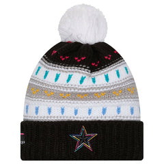 Dallas Cowboys New Era Women's 2025 NFL Crucial Catch Cuffed Knit Hat with Pom Black - NFL