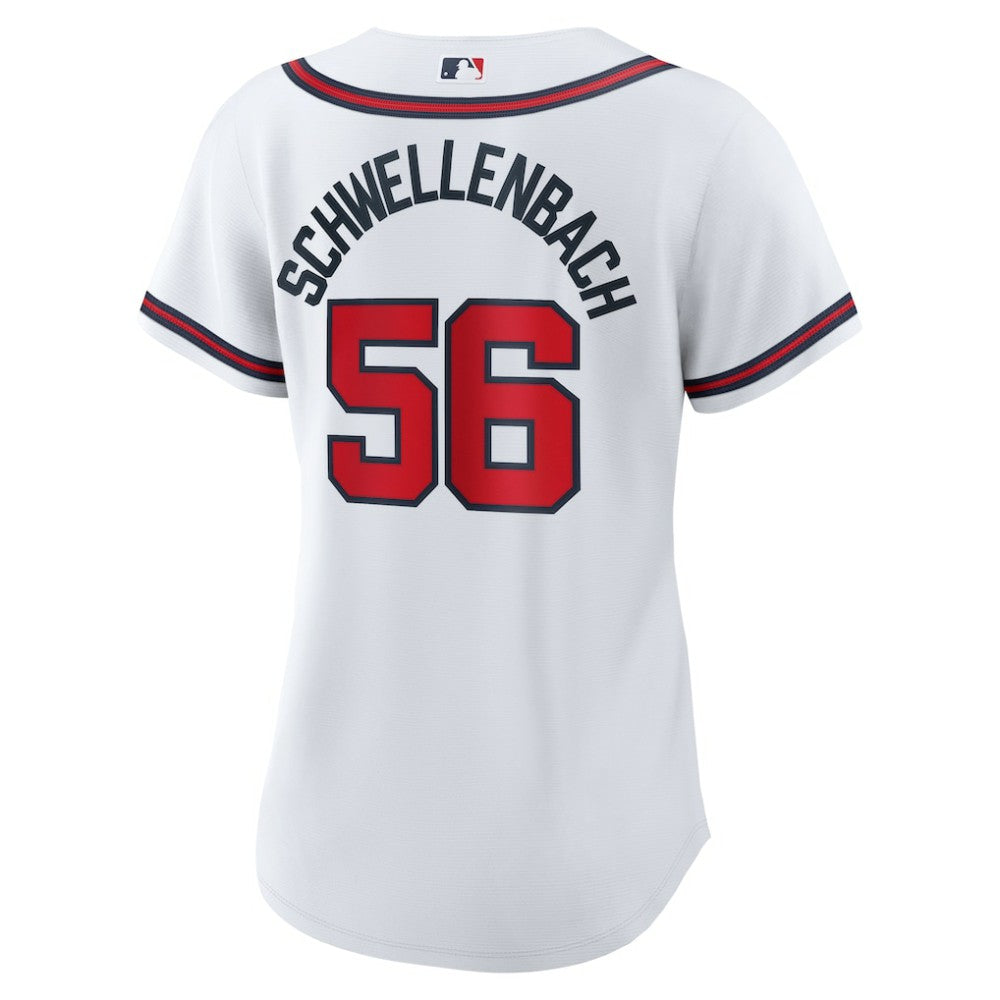 Spencer Schwellenbach Atlanta Braves Nike Women's Home Replica Jersey - White | MLB Jerseys