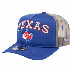 Texas Rangers New Era Vintage Arched Foam Front 9FIFTY A-Frame Adjustable Trucker Hat On Sale