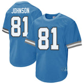 Calvin Johnson Detroit Lions Retired Player Name & Number Mesh Top Blue - Mitchell & Ness