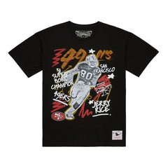 Jerry Rice San Francisco 49ers Chalked Up Player Graphic T-Shirt Black - Mitchell & Ness