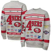 San Francisco 49ers Youth Throwback All-Over Print Fleece Sweatshirt Gray - Mitchell & Ness