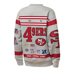 San Francisco 49ers Youth Throwback All-Over Print Fleece Sweatshirt Gray - Mitchell & Ness