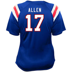 Josh Allen Buffalo Bills Women's Plus Size Name & Number Raglan Lace V-Neck T-Shirt Royal - Fanatics