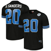 Barry Sanders Detroit Lions Big & Tall Mesh Player Name & Number Shirt Black - Mitchell & Ness