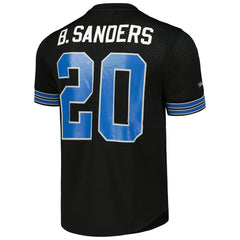 Barry Sanders Detroit Lions Big & Tall Mesh Player Name & Number Shirt Black - Mitchell & Ness