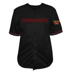 Jayden Daniels Washington Commanders Big & Tall Baseball Button-Up Shirt Black - Fanatics