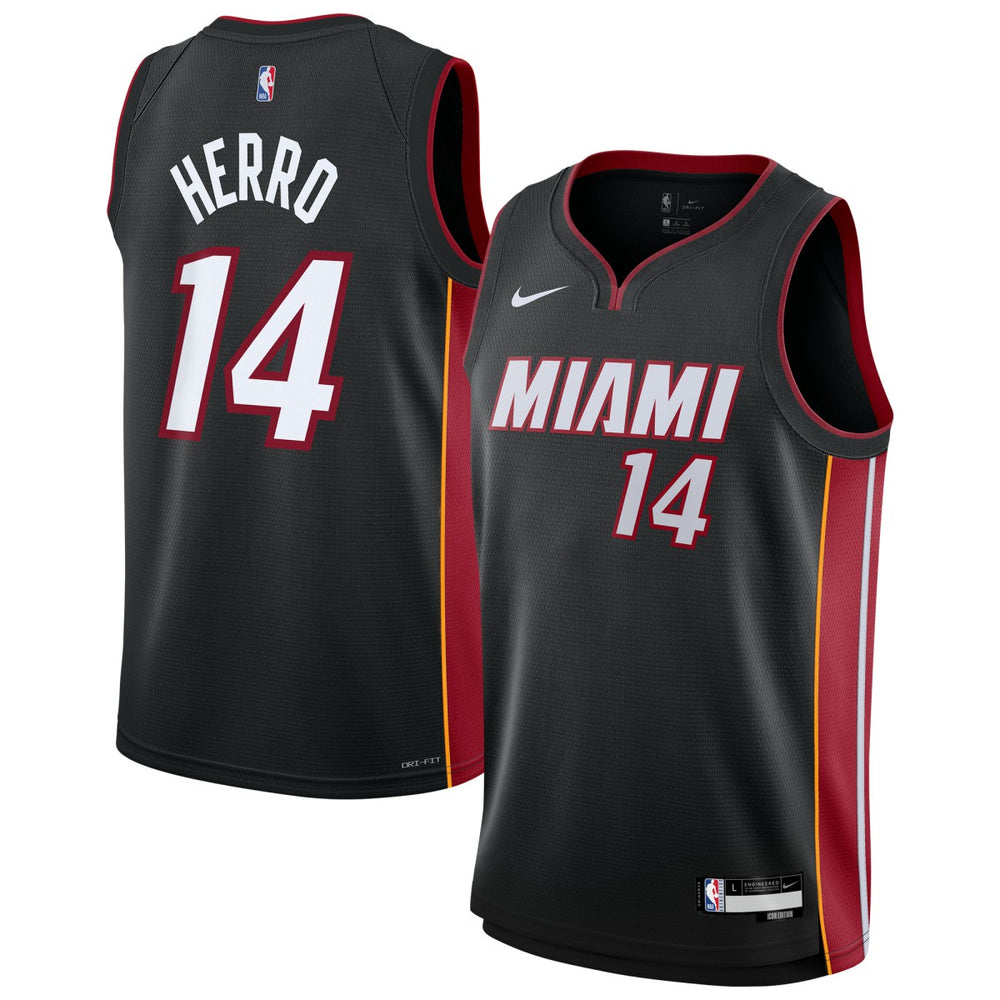 Nike - Tyler Herro Miami Heat Youth Swingman Jersey - Icon Edition - Black