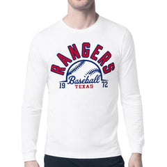 Texas Rangers Starter Half Ball Team Graphic Long Sleeve T-Shirt On Sale