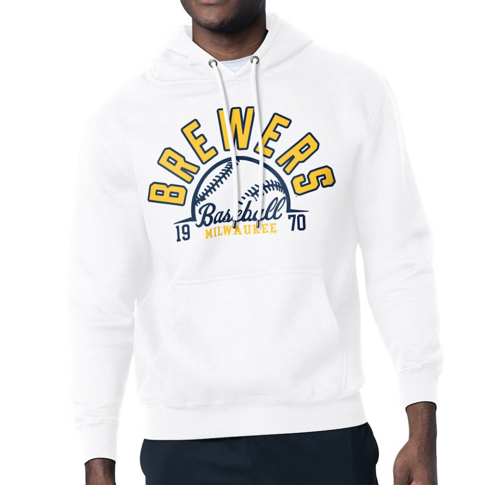 Milwaukee Brewers Starter Half Ball Team Graphic Pullover Hoodie discount