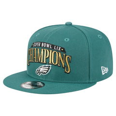 Philadelphia Eagles New Era Super Bowl LIX Champions 9FIFTY Snapback Hat Midnight Green - NFL