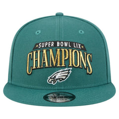 Philadelphia Eagles New Era Super Bowl LIX Champions 9FIFTY Snapback Hat Midnight Green - NFL
