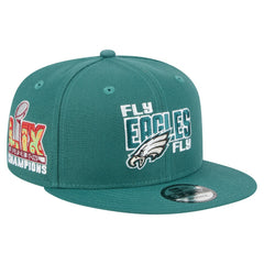 Philadelphia Eagles New Era Super Bowl LIX Champions Side Patch 9FIFTY Snapback Hat Midnight Green - NFL