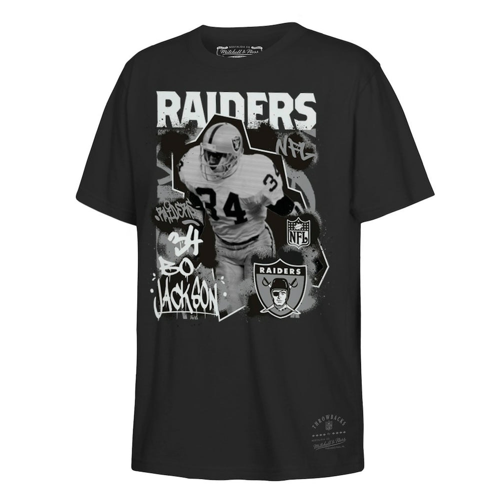 Bo Jackson Las Vegas Raiders Youth Star Player T-Shirt Black - Mitchell & Ness