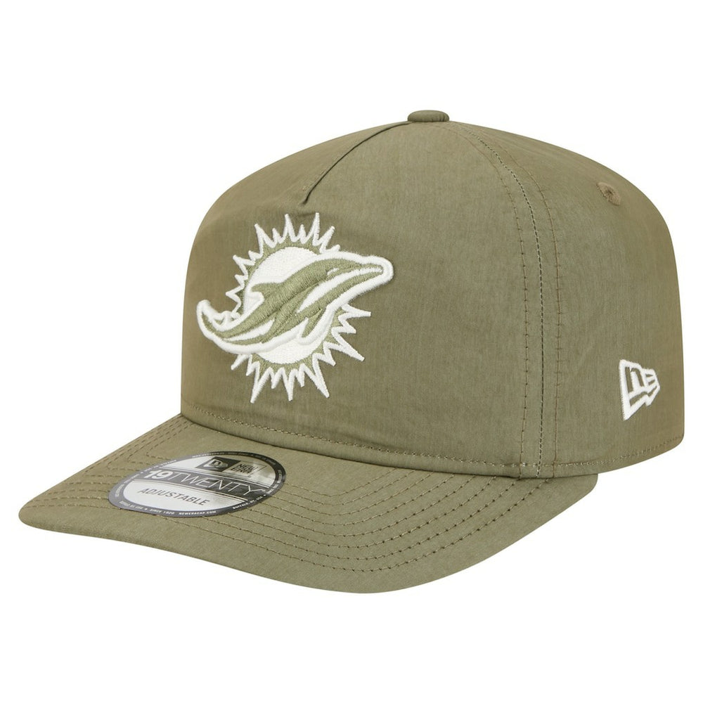 Miami Dolphins New Era Nylon 19TWENTY Adjustable Hat Olive - NFL