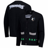 NBA - Minnesota Timberwolves The Wild Collective Unisex City Edition Full-Button Cardigan - Black