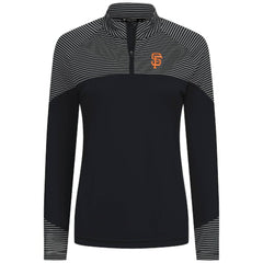 San Francisco Giants Levelwear Women's Classic Stripes Insignia 2.0 Raglan Quarter-Zip Top discount