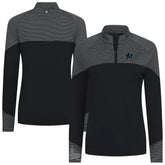 Miami Marlins Levelwear Women's Classic Stripes Insignia 2.0 Raglan Quarter-Zip Top Clearance