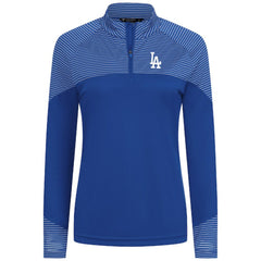 Los Angeles Dodgers Levelwear Women's Classic Stripes Insignia 2.0 Raglan Quarter-Zip Top discount