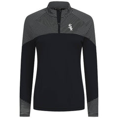 Chicago White Sox Levelwear Women's Classic Stripes Insignia 2.0 Raglan Quarter-Zip Top Clearance