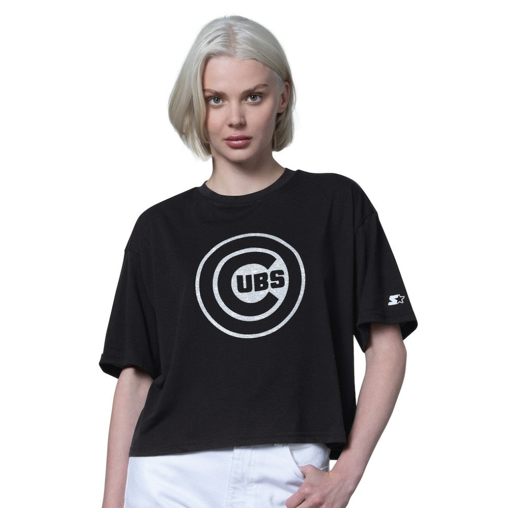 Chicago Cubs Starter Women's Holy Grail Boxy Cropped T-Shirt Near Me