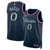 Nike - Tyrese Maxey Philadelphia 76ers Unisex 2025/26 Swingman Jersey - Navy - City Edition
