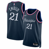Nike - Joel Embiid Philadelphia 76ers Unisex 2025/26 Swingman Jersey - Navy - City Edition