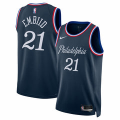 Nike - Joel Embiid Philadelphia 76ers Unisex 2025/26 Swingman Jersey - Navy - City Edition