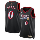 Nike - Tyrese Maxey Philadelphia 76ers Unisex Swingman Jersey - Classic Edition - Black
