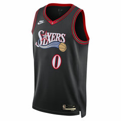 Nike - Tyrese Maxey Philadelphia 76ers Unisex Swingman Jersey - Classic Edition - Black