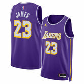 NBA - LeBron James Los Angeles Lakers Jordan Brand Unisex Swingman Jersey - Statement Edition - Purple