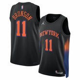 NBA - Jalen Brunson New York Knicks Jordan Brand Unisex Swingman Jersey - Statement Edition - Black