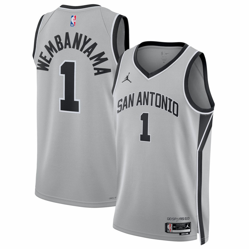 NBA - Victor Wembanyama San Antonio Spurs Jordan Brand Unisex Swingman Jersey - Statement Edition - Silver